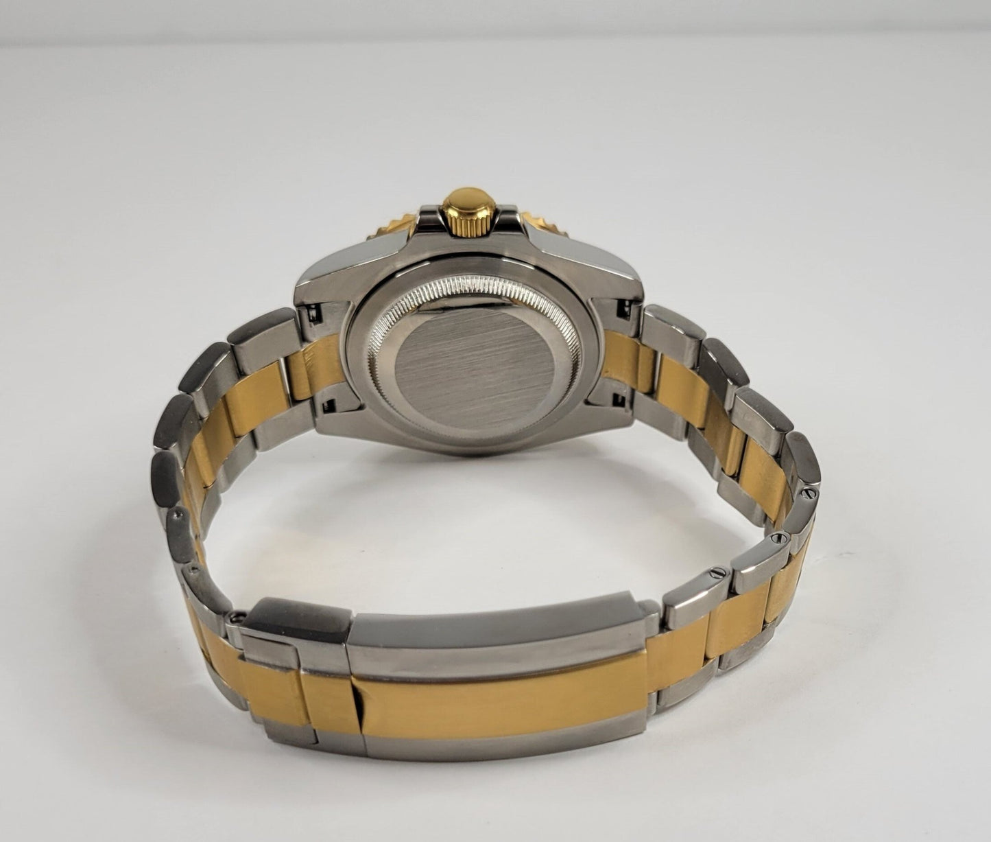 Seiko Custom Mod Watch, Two Tone Gold, Stainless Steel, Green Dial - NH35 - Sunshine Custom Watch